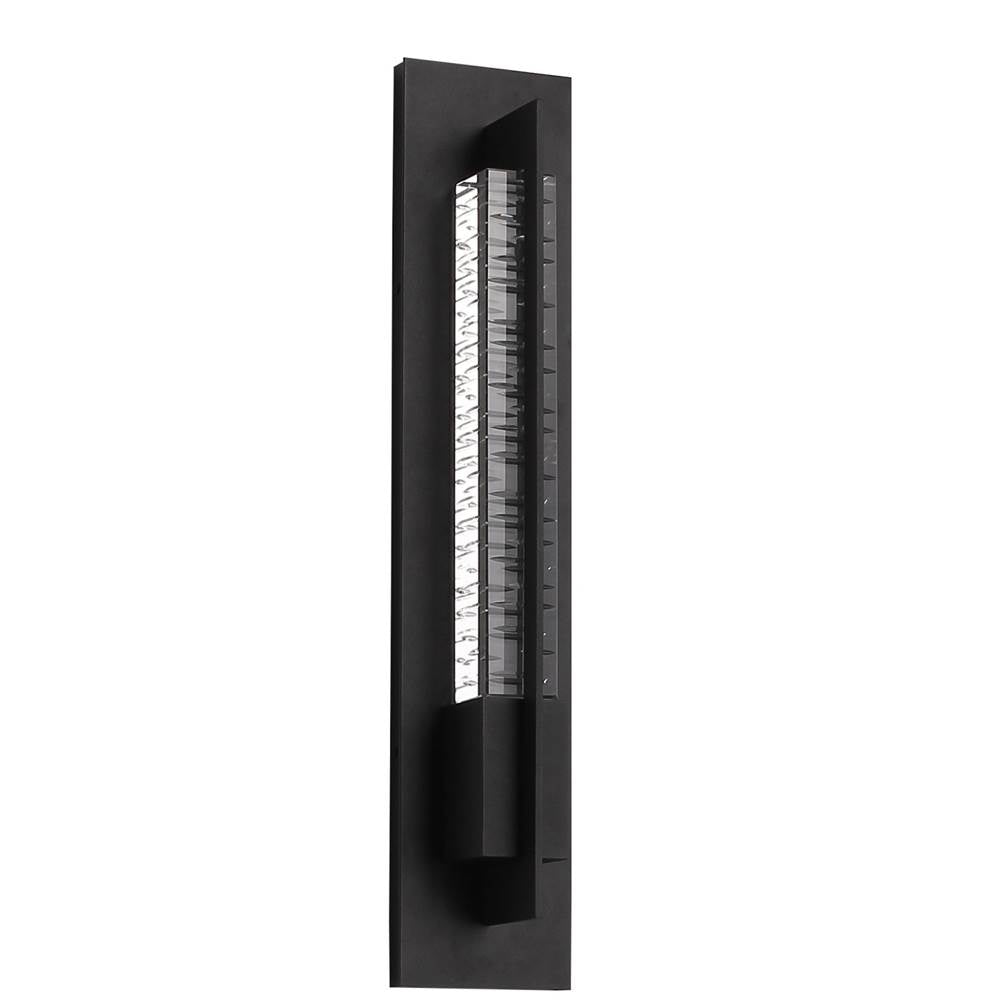 Avenue Lighting  Avenue Outdoor 24''h 3-cct Led Wall Sconce In Black/crystal Light Bar