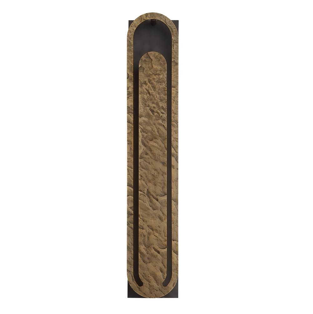 Avenue Lighting  Avenue Outdoor 26''h 3-cct Led Wall Sconce In Dark Bronze/copper Textured
