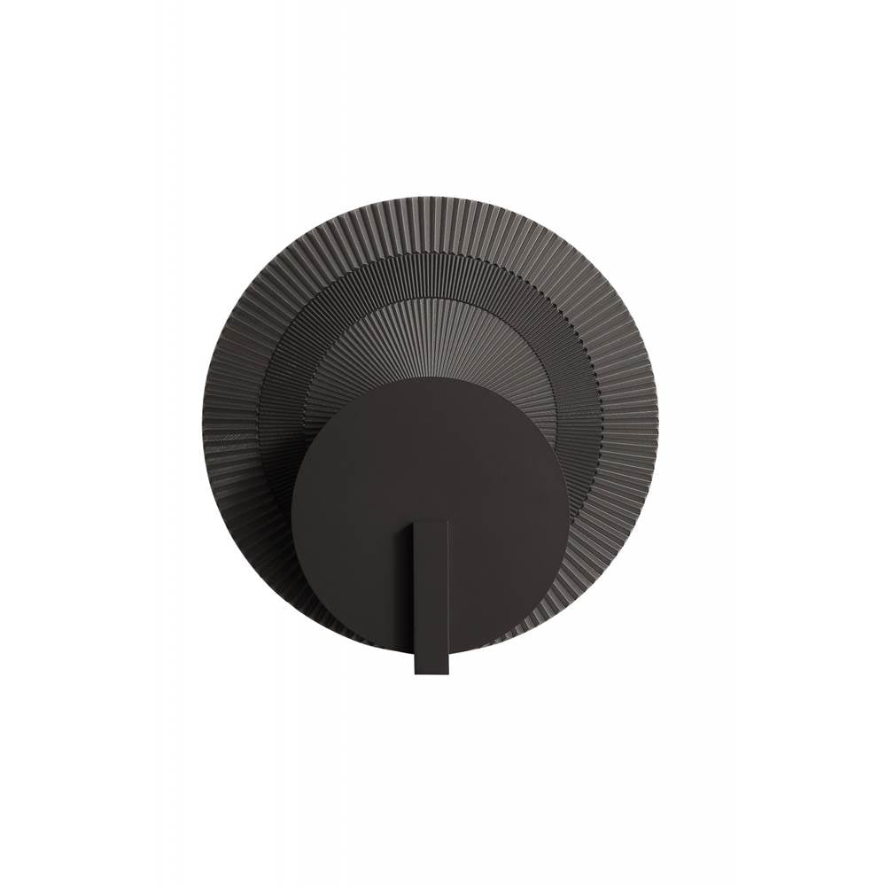 Avenue Lighting  Avenue Outdoor 16''w Round 3-cct Led Wall Sconce/ribbed Textured Back