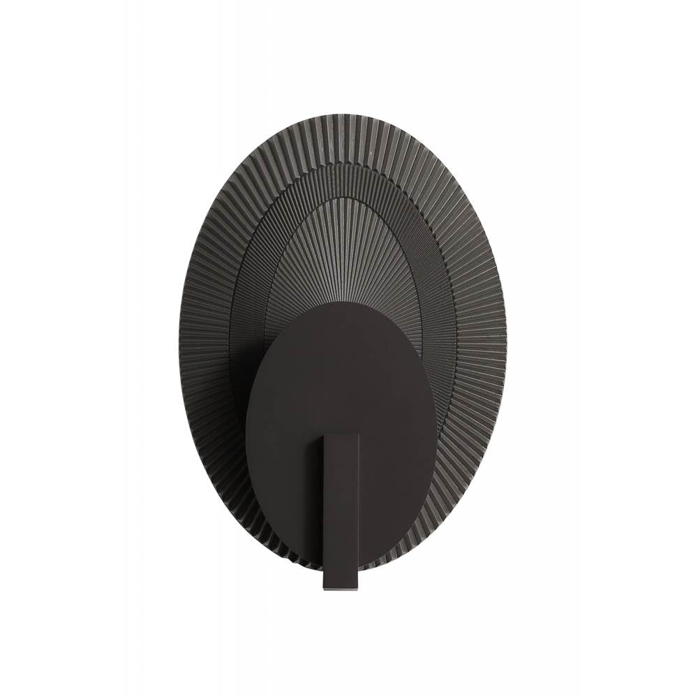 Avenue Lighting  Avenue Outdoor 11''w Oval 3-cct Led Wall Sconce/ribbed Textured Back
