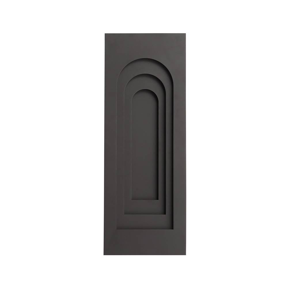 Avenue Lighting  Avenue Outdoor 24''h 3-cct Led Rectangular Curved Top Wall Sconce In Dark Bronze
