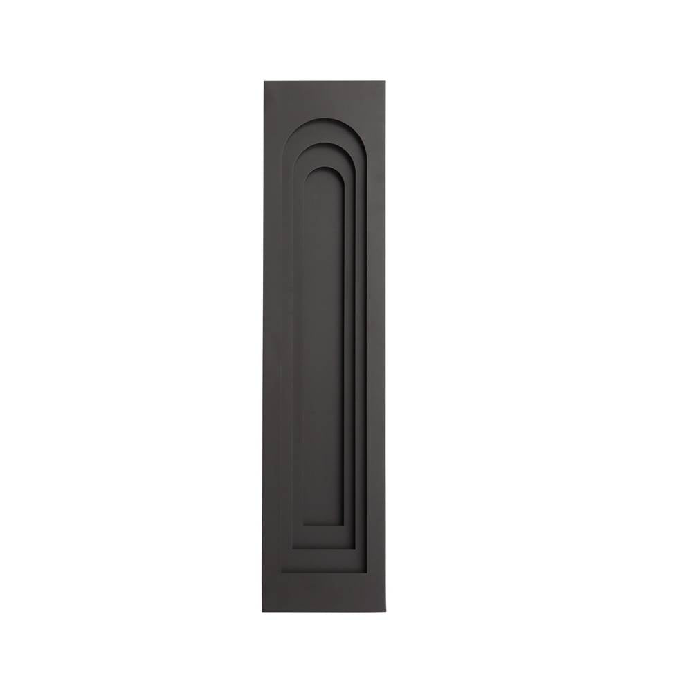 Avenue Lighting  Avenue Outdoor 36''h 3-cct Led Rectangular Curved Top Wall Sconce In Dark Bronze