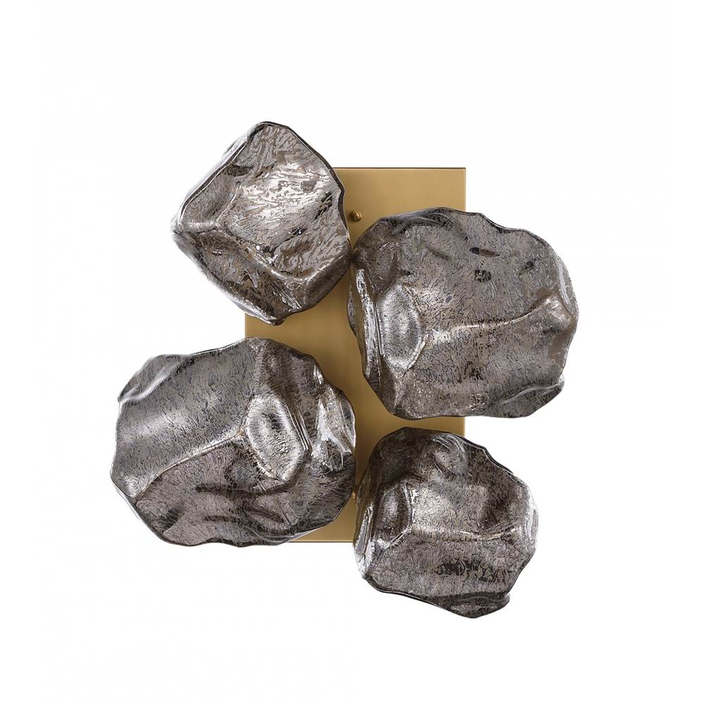 Avenue Lighting Rockefeller 4-light 12''h Rock Shape Wall Sconce In Aged Brass