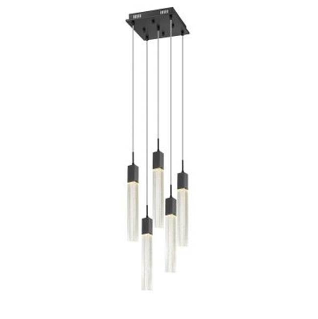 Avenue Lighting The Original Glacier Avenue The Original Glacier Avenue Collection Chrome 5 Light Penant Fixture With Bubble Crystal