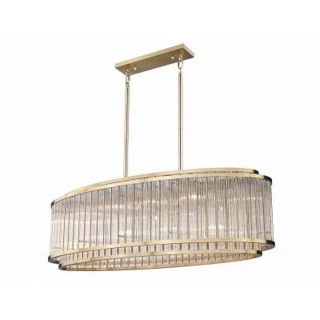 Avenue Lighting HF1927-AB Antique Brass Waldorf Hanging Oval Chandelier Image 1