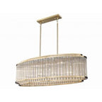 Avenue Lighting HF1927-AB Antique Brass Waldorf Hanging Oval Chandelier Image 1