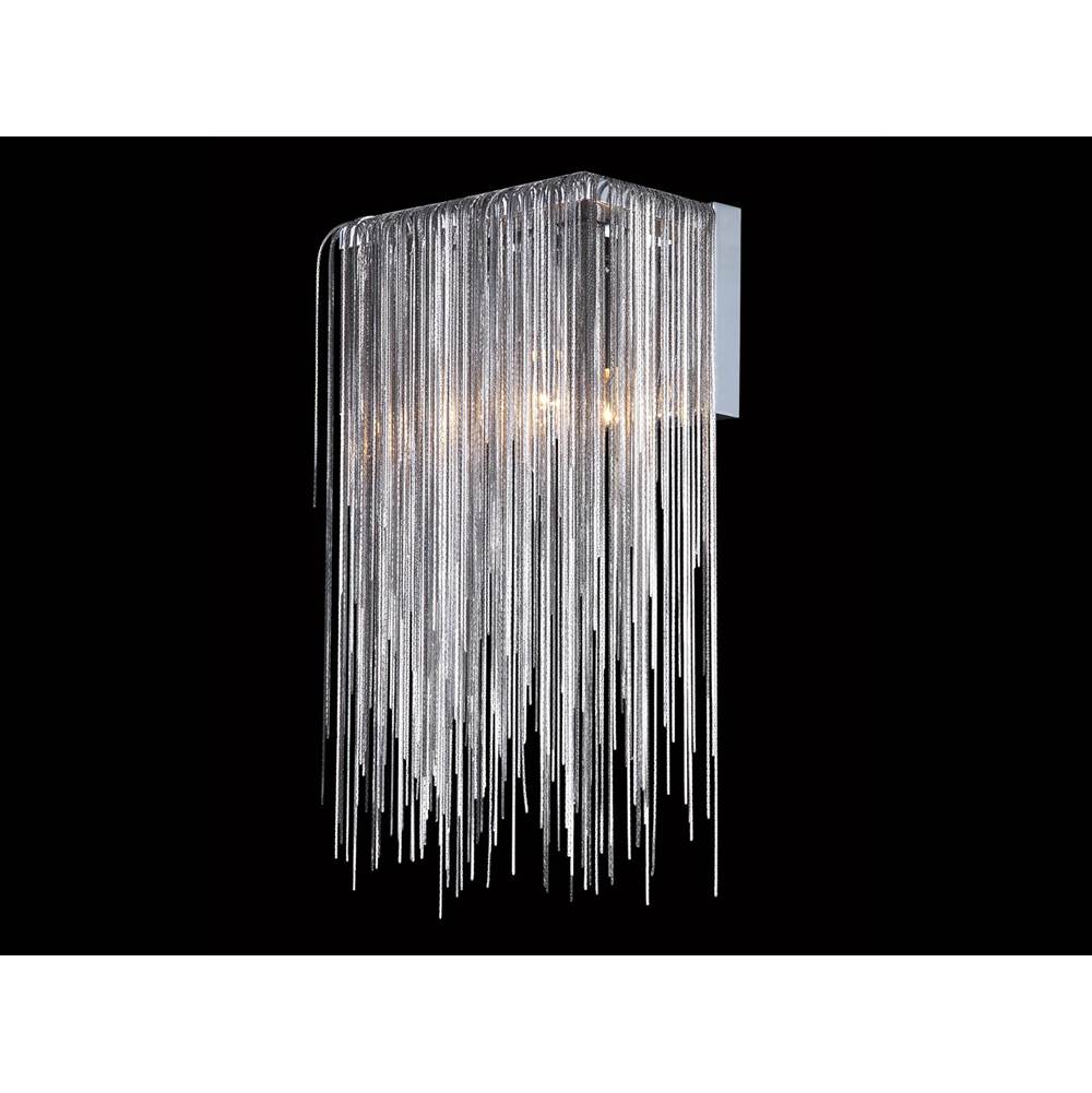 Avenue Lighting Fountain Ave Fountain Ave. Collection Chrome Jewlery Chain Wall Sconce