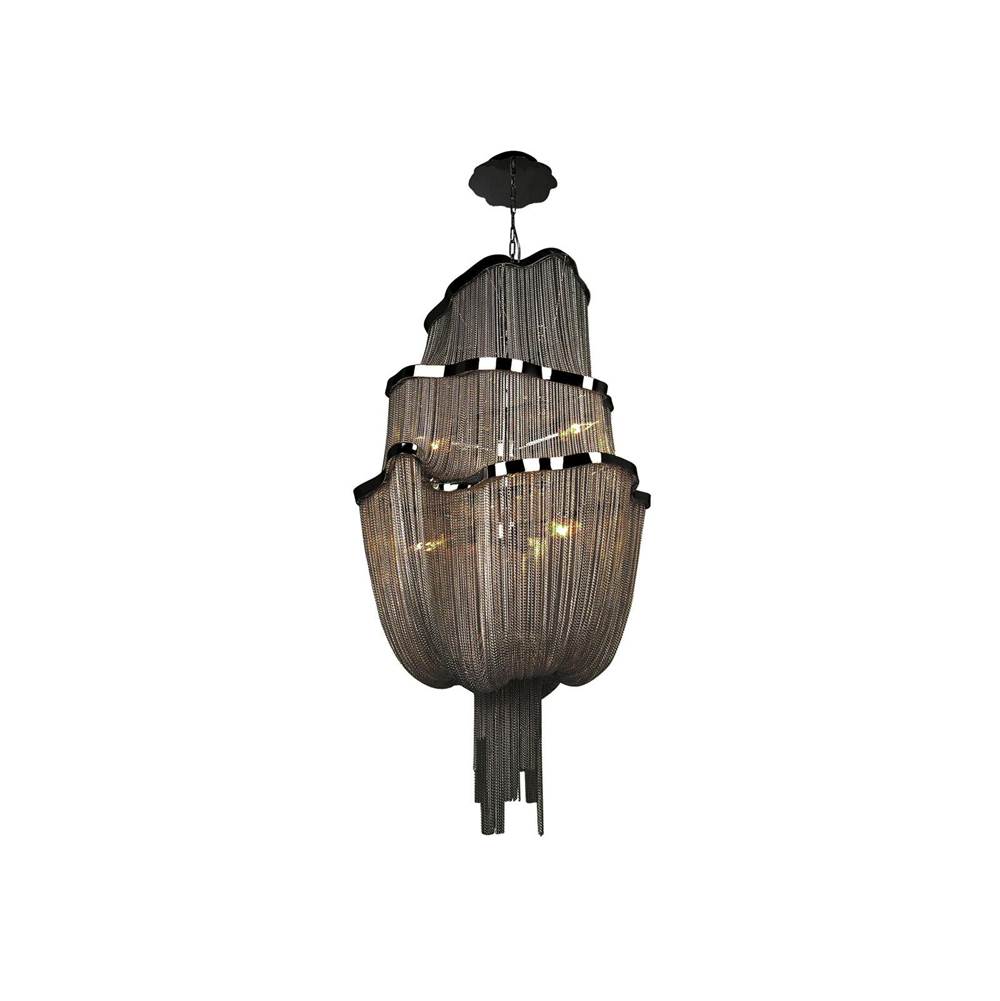 Avenue Lighting Mullholand Dr Mullholland Dr. Collection Black Steel Chain Hanging Foyear Fixture
