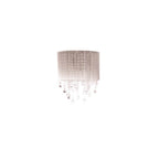 Avenue Lighting Beverly Dr Beverly Drive Collection Silver Silk String And Crystal Wal Sconce