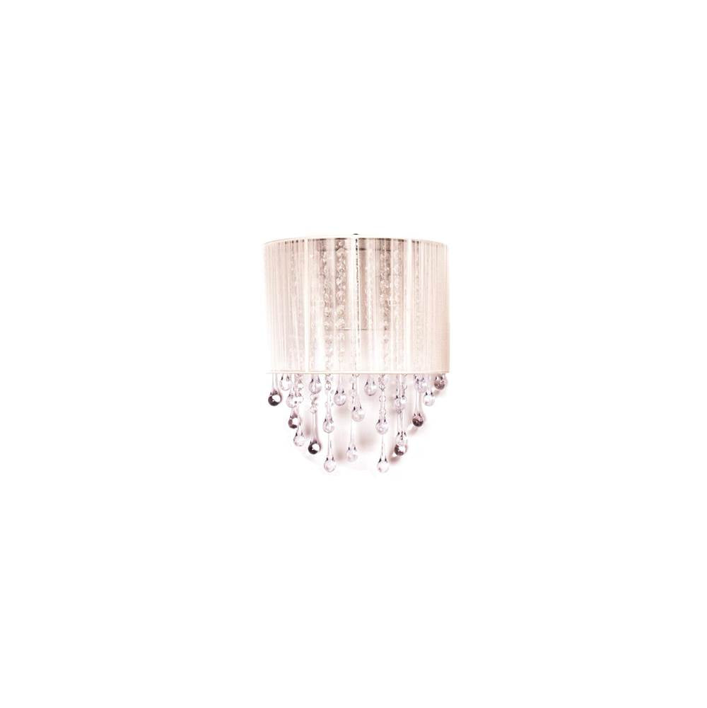 Avenue Lighting Beverly Dr Beverly Drive Collection Silver Silk String And Crystal Wal Sconce