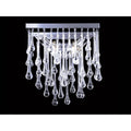 Avenue Lighting Hollywood Blvd Hollywood Blvd. Collection Polish Nickel /clear Glass Tear Drops Square Wall Sconce