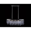 Avenue Lighting Hollywood Blvd Hollywood Blvd. Collection Polished Nickel And Tear Drop Crsytal Oval Hanging Fixture