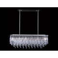Avenue Lighting Hollywood Blvd Hollywood Blvd. Collection Polished Nickel And Tear Drop Crystal Rectangle Hanging Fixture