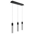 Avenue Lighting HF1900-3-GL-BK-SNW Black The Original Glacier Snow Avenue Collection Black 3 Light Pendant Fixture Image 1