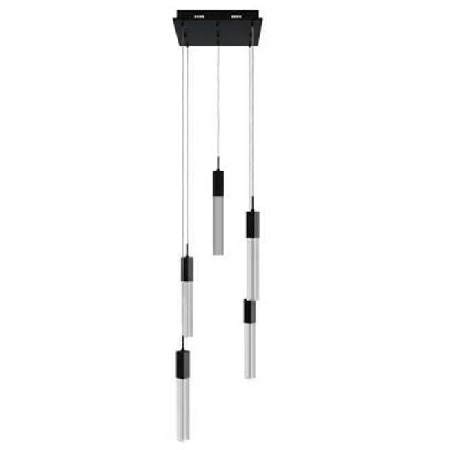 Avenue Lighting The Original Glacier Snow Avenue The Original Glacier Snow Avenue Collection Black 5 Light Penant Fixture With Clear Snow Crystal