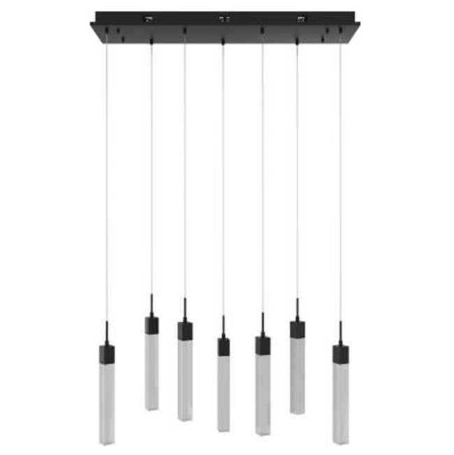 Avenue Lighting The Original Glacier Snow Avenue The Original Glacier Snow Avenue Collection Black 7 Light Pendant Fixture