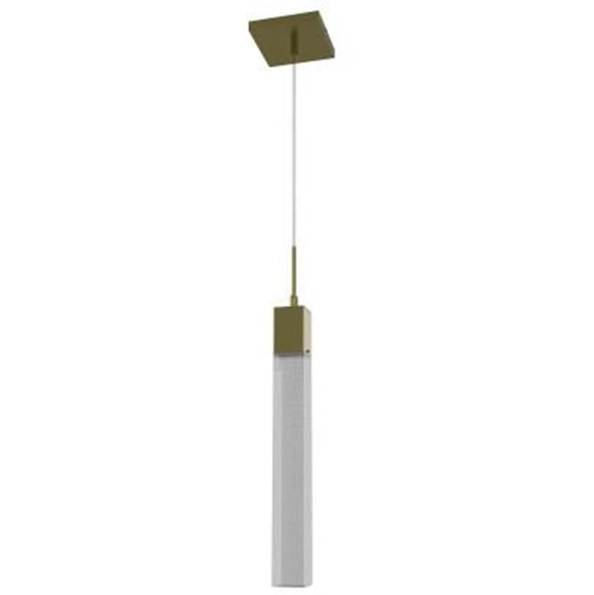 Avenue Lighting HF1901-1-GL-BB-SNW Brushed Brass The Original Glacier Snow Avenue Collection Brushed Brass Single Pendant Image 1