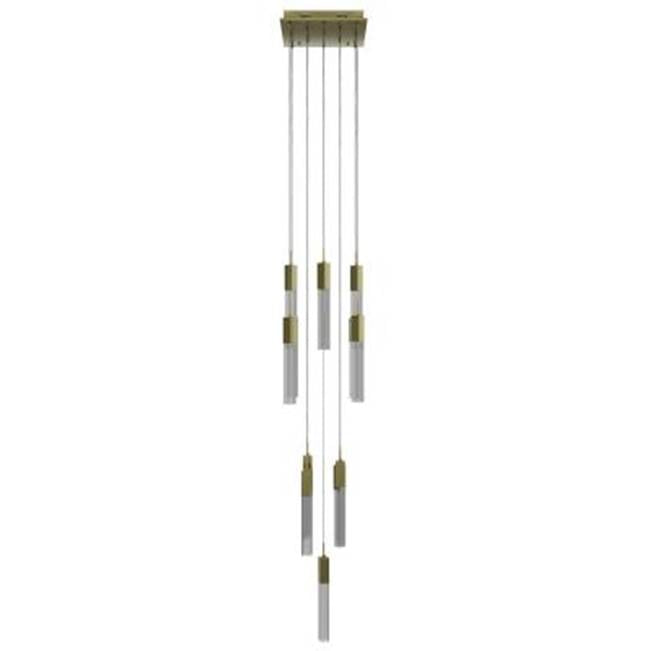 Avenue Lighting The Original Glacier Snow Avenue The Original Glacier Snow Avenue Collection Brushed Brass 13 Light Pendant Fixture
