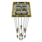 Avenue Lighting HF1905-13-GL-BB-SNW Brushed Brass The Original Glacier Snow Avenue Collection Brushed Brass 13 Light Pendant Fixture Image 2