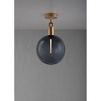 Buster + Punch NFC-493208 Brass Forked Ceiling / Globe / Smoked / Large / Brass Image 1