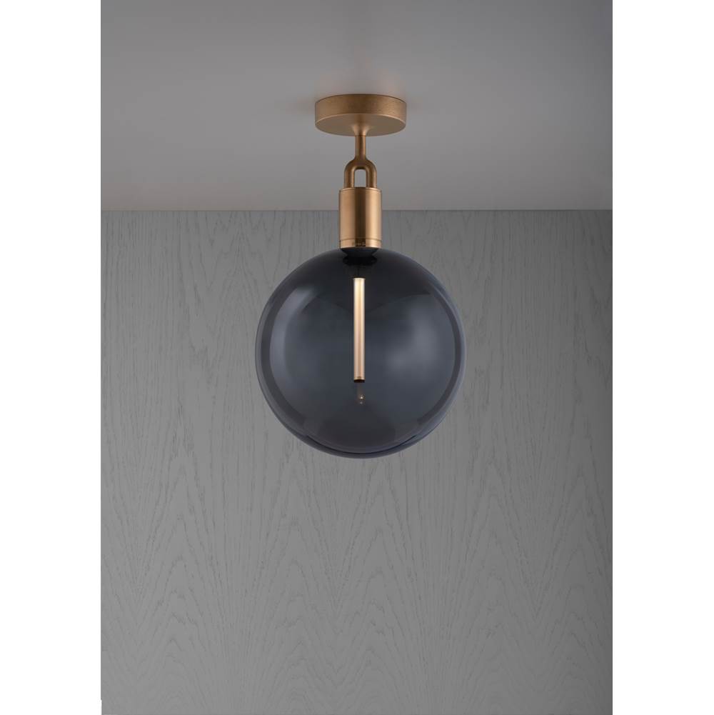Buster + Punch NFC-493208 Brass Forked Ceiling / Globe / Smoked / Large / Brass Image 1