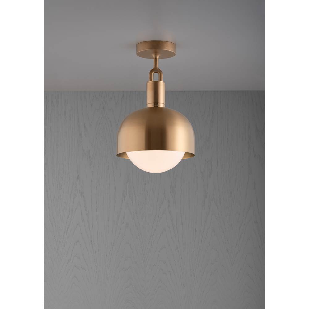 Buster + Punch NFC-813199 Brass Forked Ceiling / Shade / Globe / Opal / Medium / Brass Image 1