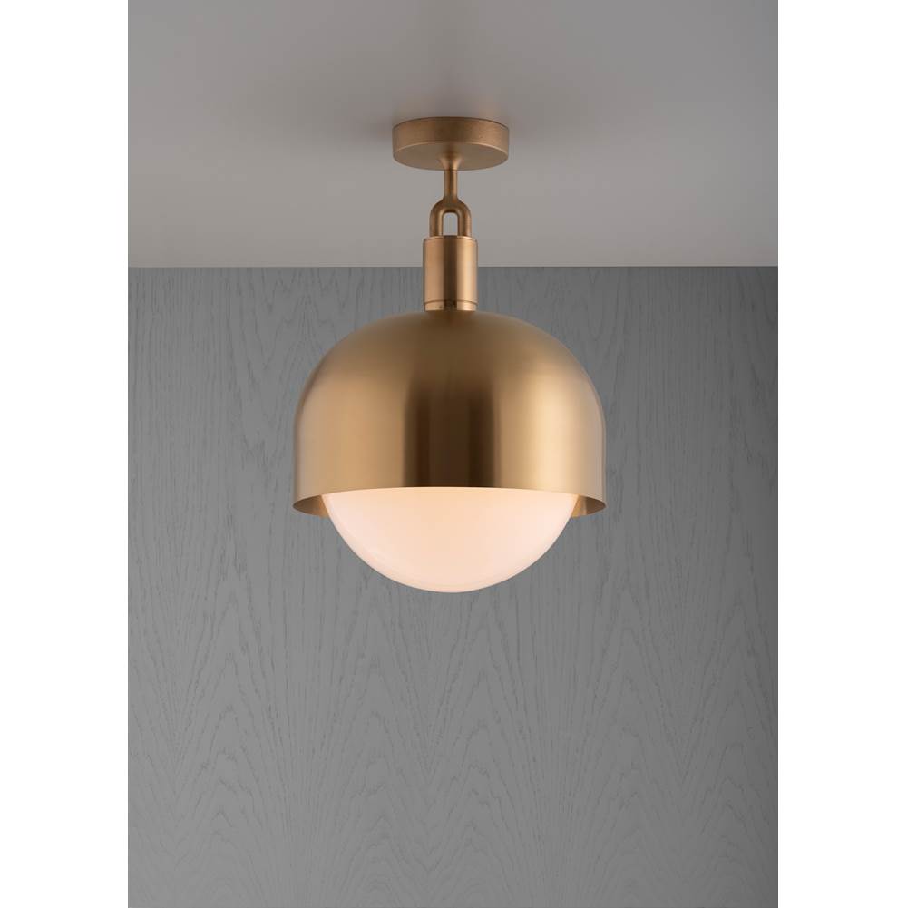 Buster + Punch NFC-813201 Brass Forked Ceiling / Shade / Globe / Opal / Large / Brass Image 1