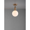 Buster + Punch NFC-823205 Brass Forked Ceiling / Globe / Opal / Medium / Brass Image 1