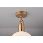 Buster + Punch Forked Ceiling / Globe / Opal / Medium / Brass