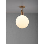 Buster + Punch NFC-823206 Brass Forked Ceiling / Globe / Opal / Large / Brass Image 1