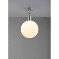 Buster + Punch NFC-843216 Steel Forked Ceiling / Globe / Opal / Large / Steel Image 1