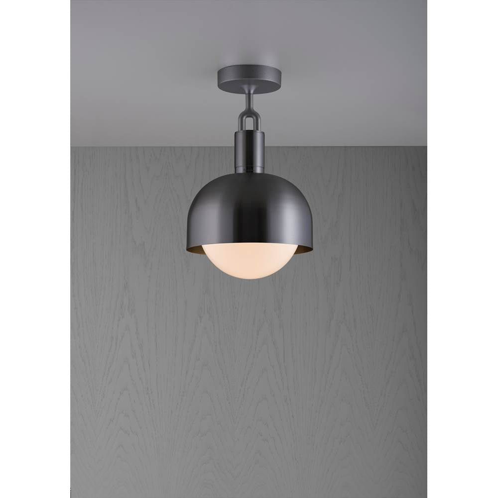 Buster + Punch NFC-863219 Gun Metal Forked Ceiling / Shade / Globe / Opal / Medium / Gun Metal Image 1