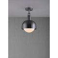 Buster + Punch NFC-863219 Gun Metal Forked Ceiling / Shade / Globe / Opal / Medium / Gun Metal Image 1