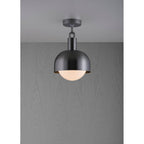 Buster + Punch NFC-863219 Gun Metal Forked Ceiling / Shade / Globe / Opal / Medium / Gun Metal Image 1
