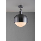 Buster + Punch NFC-863221 Gun Metal Forked Ceiling / Shade / Globe / Opal / Large / Gun Metal Image 1