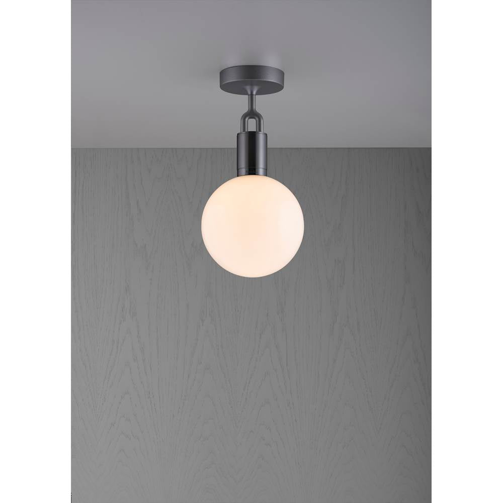 Buster + Punch NFC-873225 Gun Metal Forked Ceiling / Globe / Opal / Medium / Gun Metal Image 1