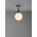 Buster + Punch NFC-873225 Gun Metal Forked Ceiling / Globe / Opal / Medium / Gun Metal Image 1