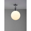 Buster + Punch NFC-873226 Gun Metal Forked Ceiling / Globe / Opal / Large / Gun Metal Image 1