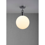 Buster + Punch NFC-873226 Gun Metal Forked Ceiling / Globe / Opal / Large / Gun Metal Image 1