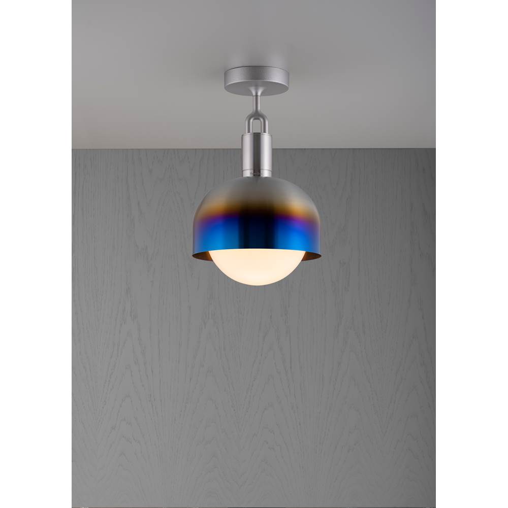 Buster + Punch NFC-893229 Burnt Steel Forked Ceiling / Shade / Globe / Opal / Medium / Burnt Steel Image 1