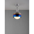 Buster + Punch NFC-893229 Burnt Steel Forked Ceiling / Shade / Globe / Opal / Medium / Burnt Steel Image 1