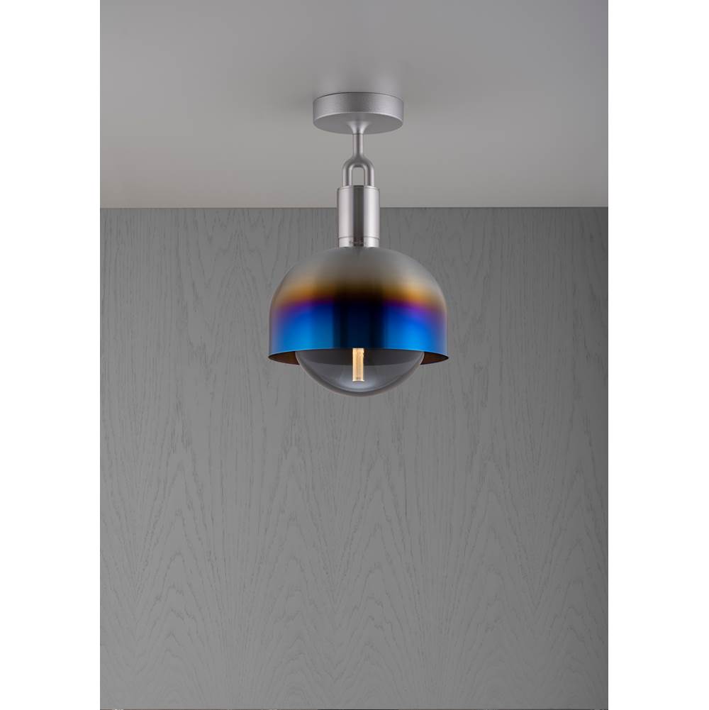 Buster + Punch NFC-893230 Burnt Steel Forked Ceiling / Shade / Globe / Smoked / Medium / Burnt Steel Image 1