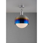 Buster + Punch NFC-893231 Burnt Steel Forked Ceiling / Shade / Globe / Opal / Large / Burnt Steel Image 1