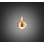 Buster + Punch NFP-813163 Brass Forked Pendant / Shade / Globe / Opal / Medium / Brass Image 1