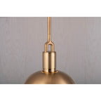 Buster + Punch Forked Pendant / Shade / Globe / Smoked / Medium / Brass