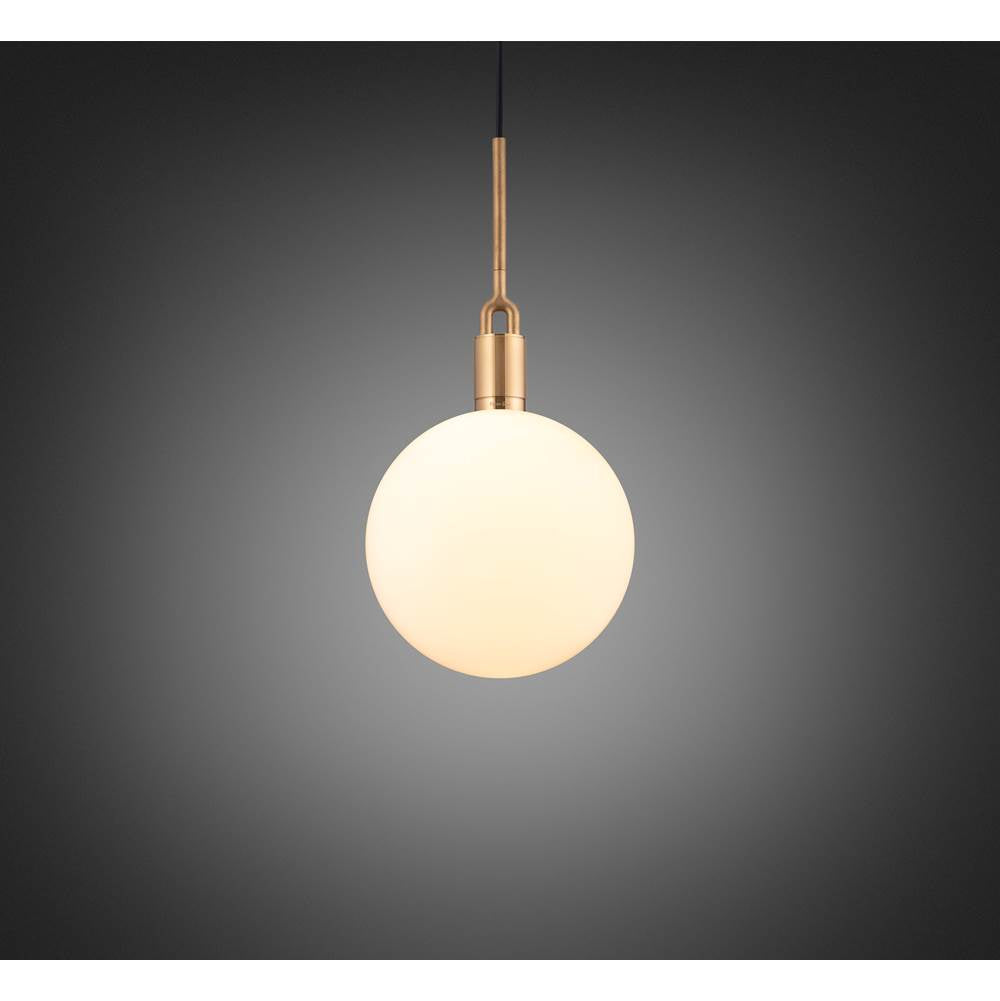 Buster + Punch NFP-823170 Brass Forked Pendant / Globe / Opal / Large / Brass Image 1