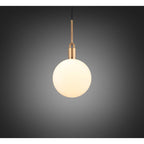 Buster + Punch NFP-823170 Brass Forked Pendant / Globe / Opal / Large / Brass Image 1