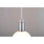 Buster + Punch Forked Pendant / Globe / Opal / Large / Steel