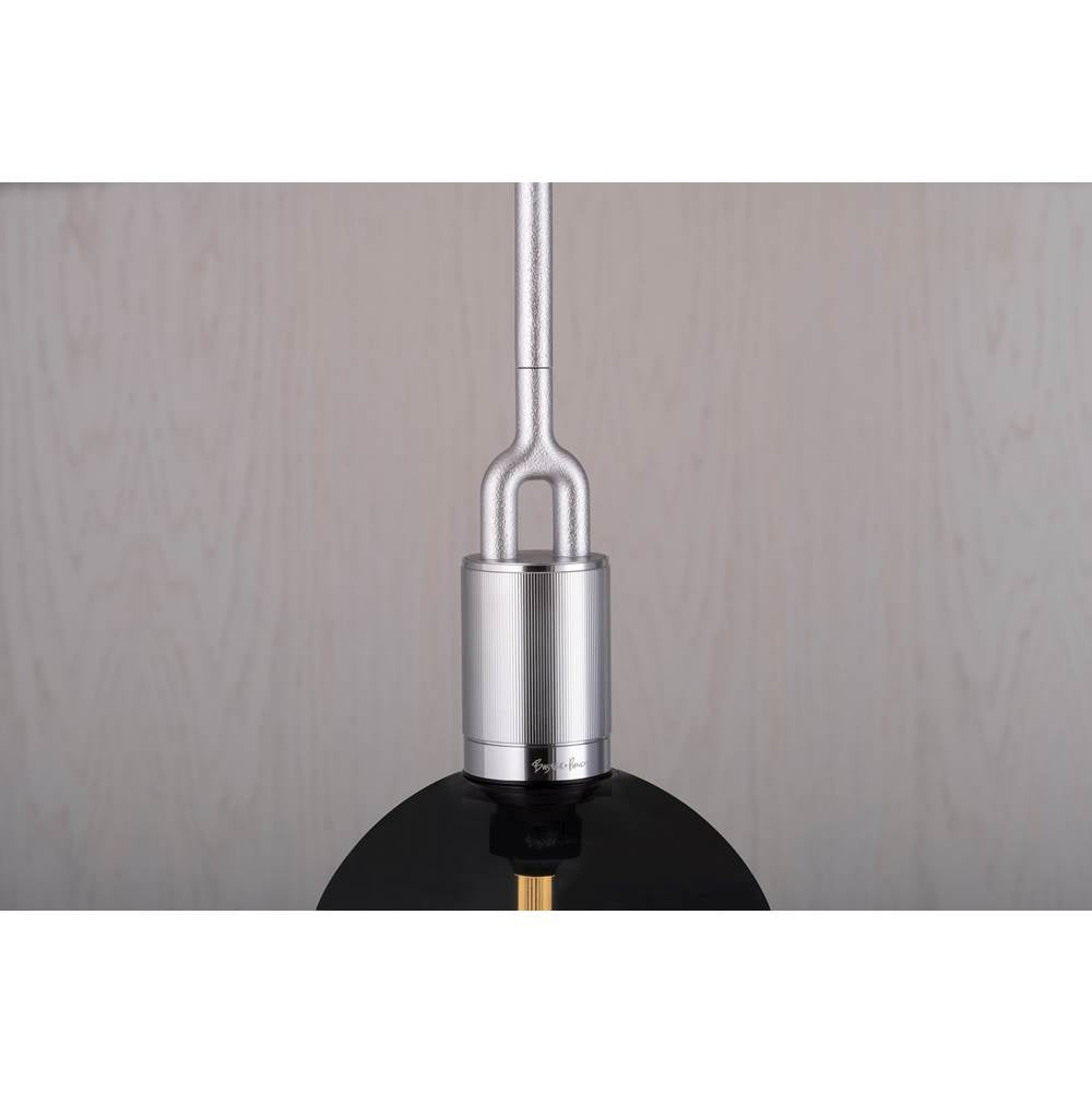 Buster + Punch Forked Pendant / Globe / Smoked / Medium / Steel