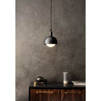Buster + Punch NFP-863183 Gun Metal Forked Pendant / Shade / Globe / Opal / Medium / Gun Metal Image 4